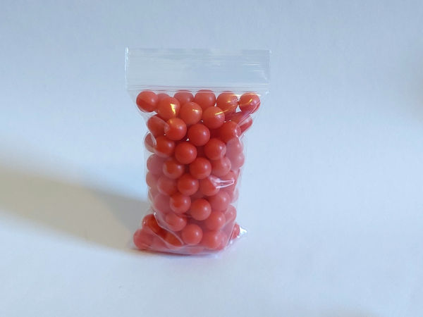 Ball Projectile, 8mm, 100 Pack, Red Polypropylene